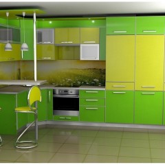 Кухня салатовая Кармелина