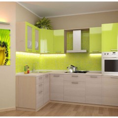 Кухня салатовая Лоида