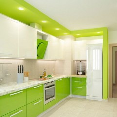 Кухня салатовая Молика