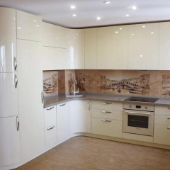 Кухня цвета шампань Теодора