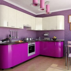 Кухня цвета фуксия Партения