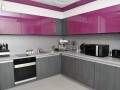 Кухня цвета фуксия Зефира