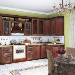 Кухня цвета орех Кайета