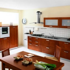 Кухня цвета орех Фотайн