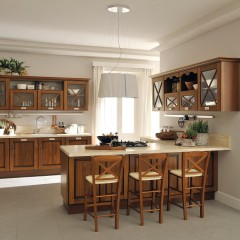 Кухня цвета орех Лаодика