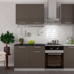 Кухня цвета кофе с молоком Леонтия