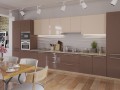 Кухня цвета кофе с молоком Мистедия