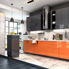 Кухня оранжевого цвета Адель