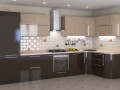 Кухня цвета кофе с молоком Дайон