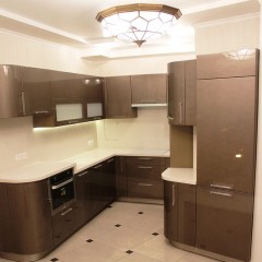 Кухня цвета кофе с молоком Дамалис