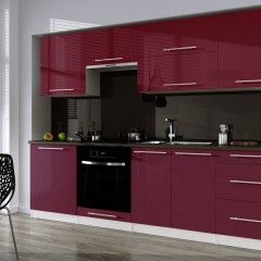 Кухня вишневого цвета Илиана