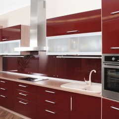 Кухня вишневого цвета Веда