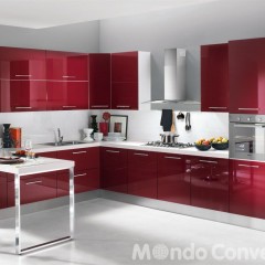 Кухня вишневого цвета Вета