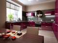 Кухня вишневого цвета Каролина