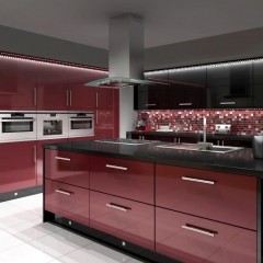 Кухня вишневого цвета Селена