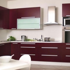 Кухня вишневого цвета Луна