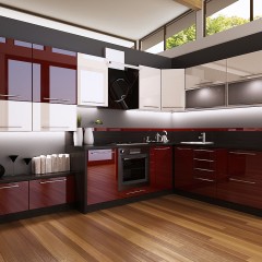 Кухня вишневого цвета Галатея