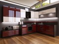 Кухня вишневого цвета Галатея