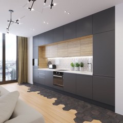 Кухня до потолка Флер