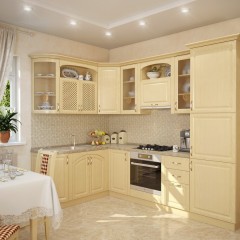 Бежевая кухня прованс