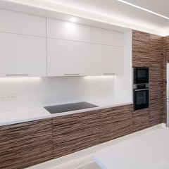 Кухня лакированная плита МДФ Сильва