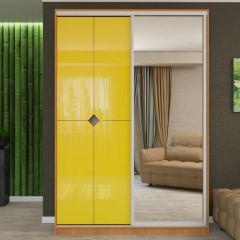Шкаф-купе желтый Лео