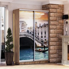 Шкаф-купе с фотопечатью Лео Венеция
