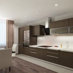 Кухня коричневая Фредерика