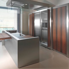 Кухня металлического цвета Леона