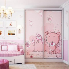 Шкаф-купе для девочек Мишка