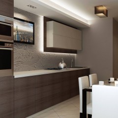 Кухня коричневая Шелли