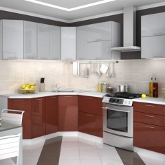 Кухня металлик Дина