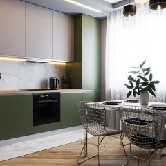 Кухня из экопластика Изумруд