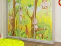 Шкаф-купе с детскую Обезьянки