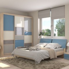 Шкаф-купе Марио голубого цвета