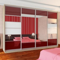 Шкаф-купе Барни красного цвета