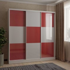 Шкаф-купе Итен красного цвета