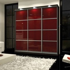 Шкаф-купе Кларк красного цвета