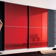 Шкаф-купе Луис красного цвета