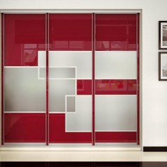 Шкаф-купе Марви красного цвета