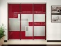 Шкаф-купе Марви красного цвета