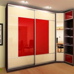 Шкаф-купе Лайт красного цвета