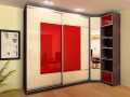 Шкаф-купе Лайт красного цвета