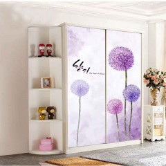 Шкаф-купе Одуванчик фиолетового цвета