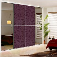 Шкаф-купе с фотопечатью фиолетового цвета