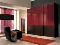 Шкаф-купе вишневого цвета Милен