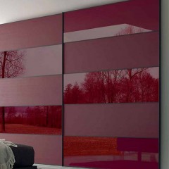 Шкаф-купе вишневого цвета Ролан