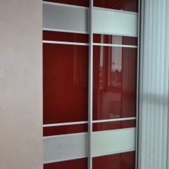 Шкаф-купе вишневого цвета Оливер