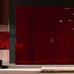 Шкаф-купе вишневого цвета Стейн