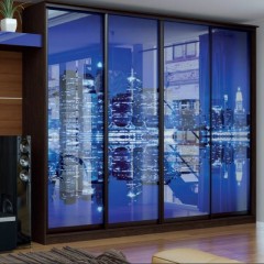 Шкаф-купе Фотопечать синий